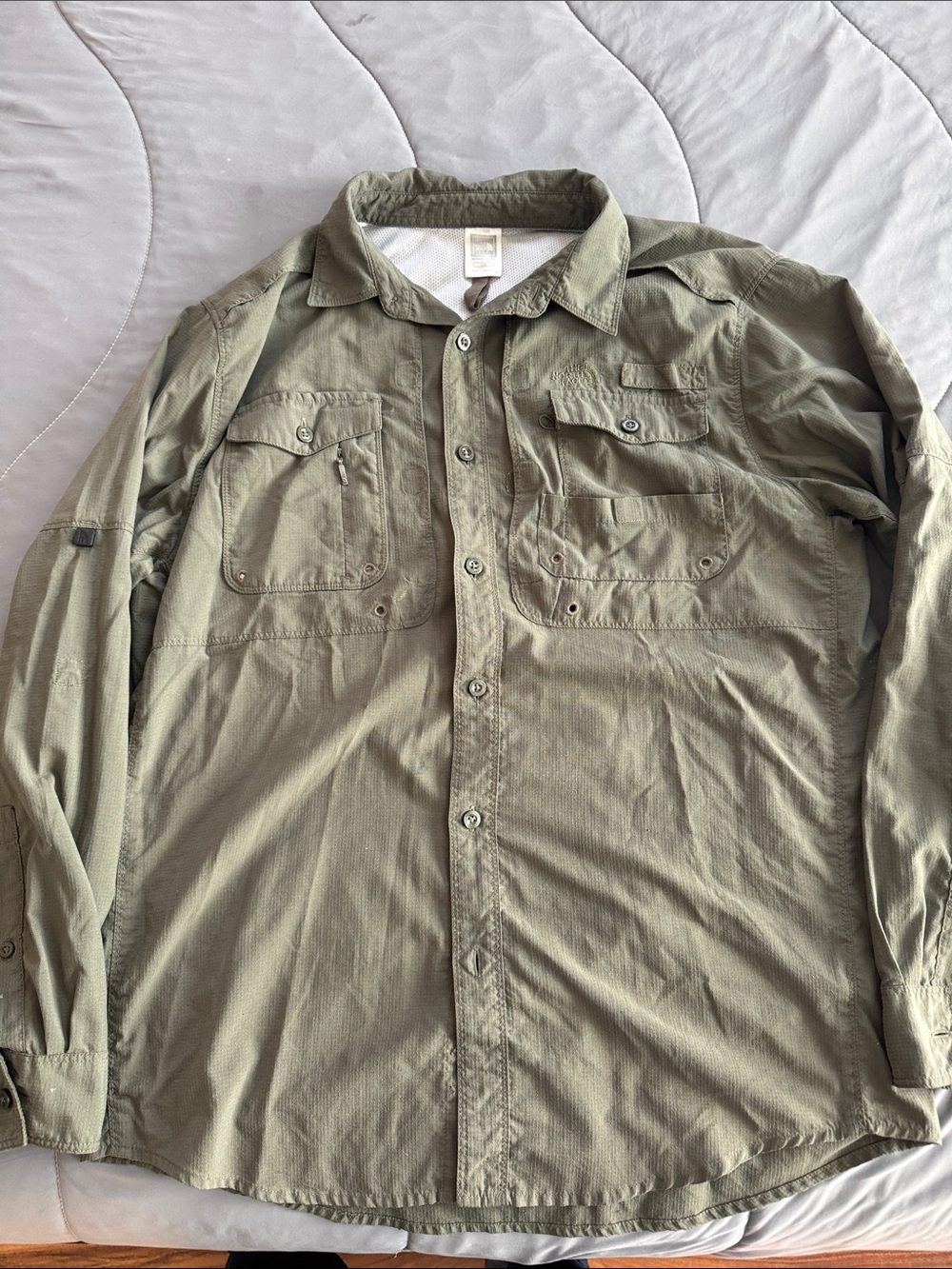 The North Face Olive Green Military-Style Shirt Jacket
